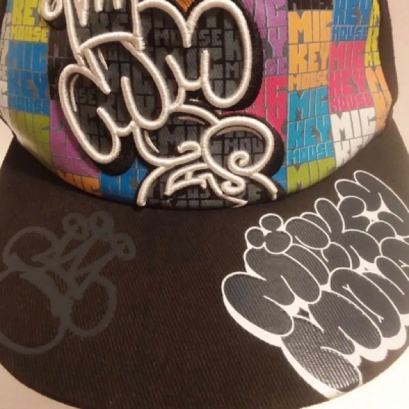 Disney Parks Mickey Mouse Graffiti Baseball Cap Trucker Hat - Picture 10 of 12